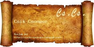 Csik Csongor névjegykártya