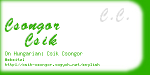 csongor csik business card